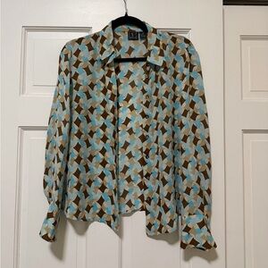 INC Silk Button Down